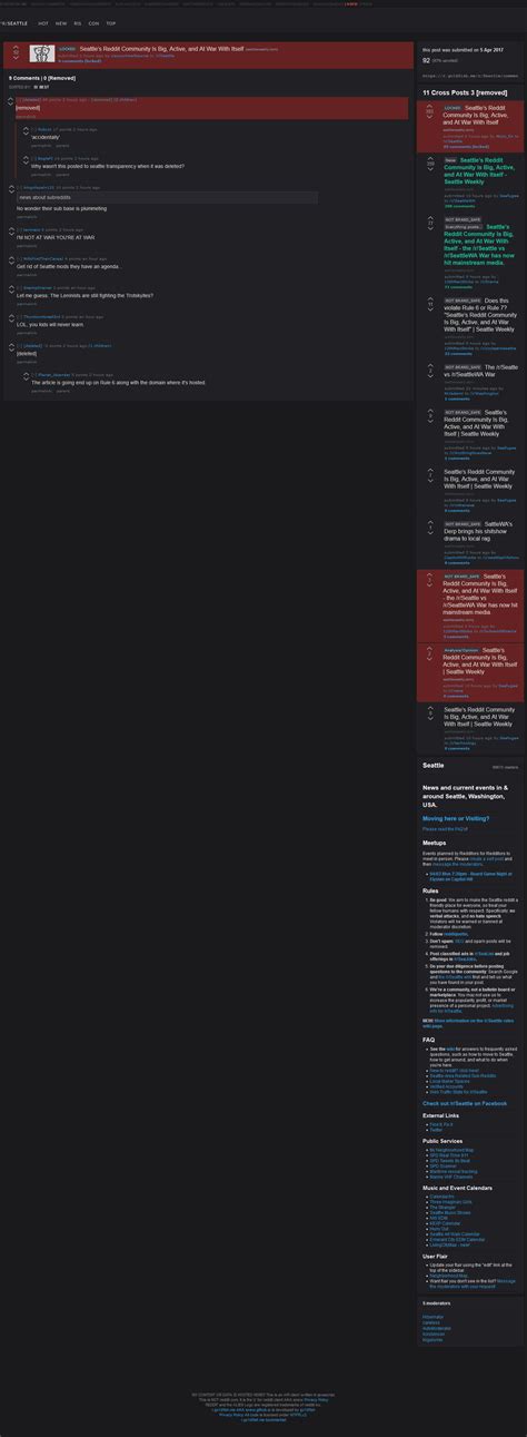 wareddit|Seattle’s Reddit Community Is Big, Active, and At War With Itself.